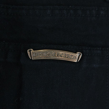 Chrome Hearts Dnm Pants Crs Btn Cross Ball Button Flare Denim Black — view 5