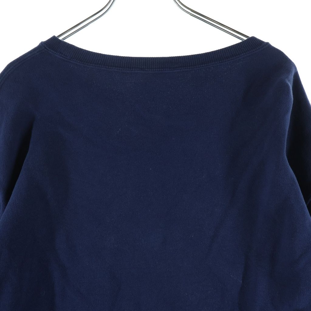 Saint Laurent Paris YSL Front Logo Crew Neck Sweatshirt Navy — view 4
