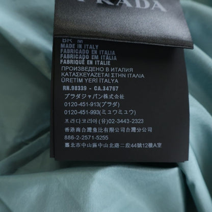 Prada Silk Print Pajama Shirt Light Blue — view 8