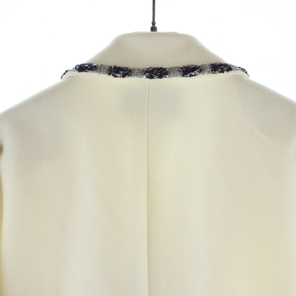 Chanel Tweed Piping Skool Jacket White — view 4