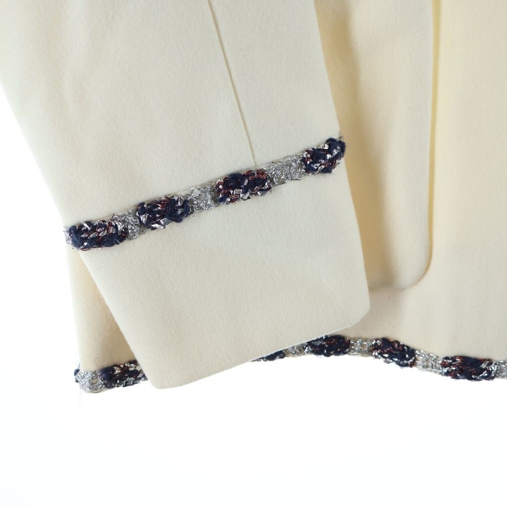 Chanel Tweed Piping Skool Jacket White — view 6