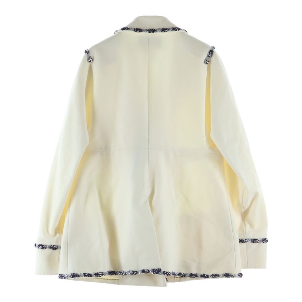 Chanel Tweed Piping Skool Jacket White — view 2