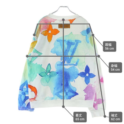 Louis Vuitton Monogram Water Color Giant Crew Neck Sweatshirt White Multicolor — view 9