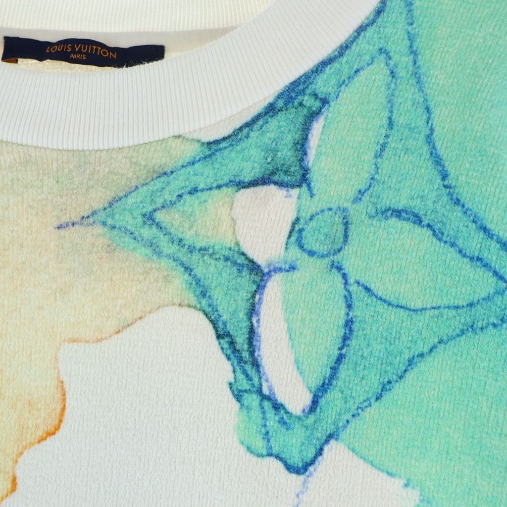Louis Vuitton Monogram Water Color Giant Crew Neck Sweatshirt White Multicolor — view 4