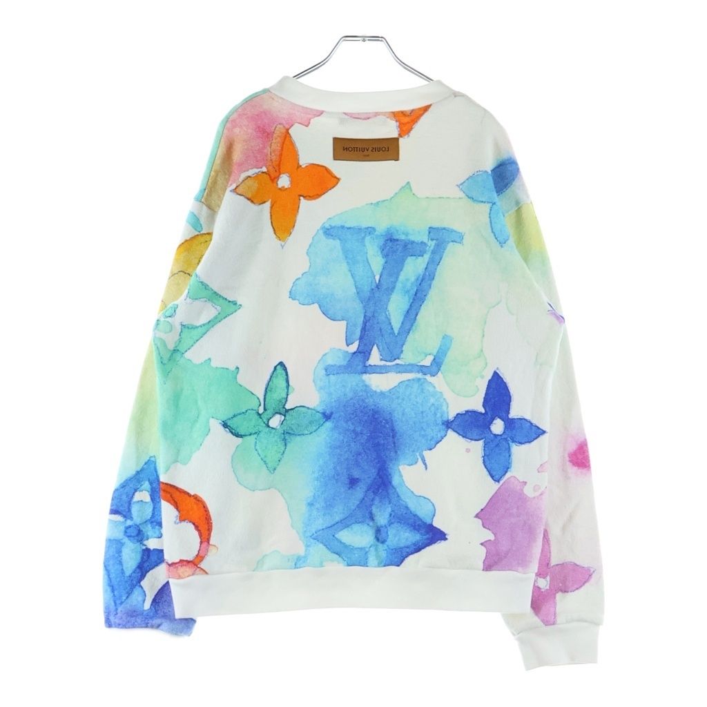 Louis Vuitton Monogram Water Color Giant Crew Neck Sweatshirt White Multicolor — view 2