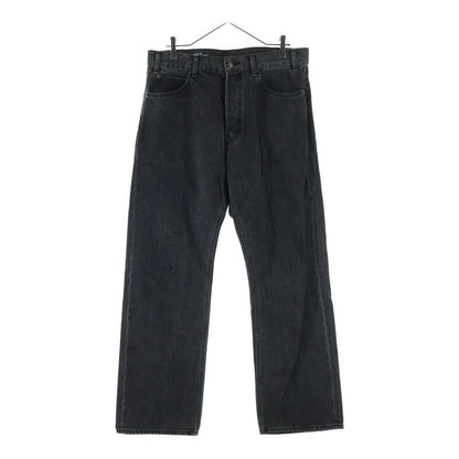 Celine Kurt Jeans Charcoal Wash Processing Button Fly Straight Leg Denim Pants