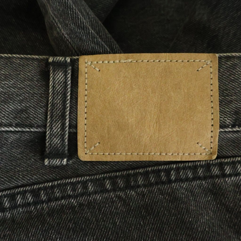Celine Kurt Jeans Charcoal Wash Processing Button Fly Straight Leg Denim Pants — view 6