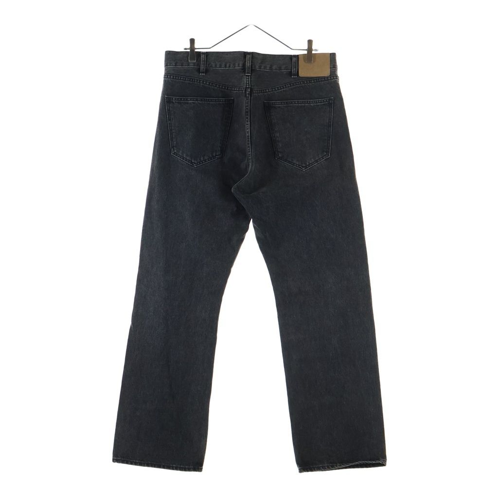 Celine Kurt Jeans Charcoal Wash Processing Button Fly Straight Leg Denim Pants — view 2