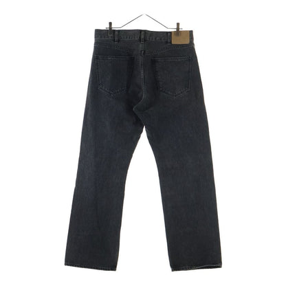 Celine Kurt Jeans Charcoal Wash Processing Button Fly Straight Leg Denim Pants — view 2