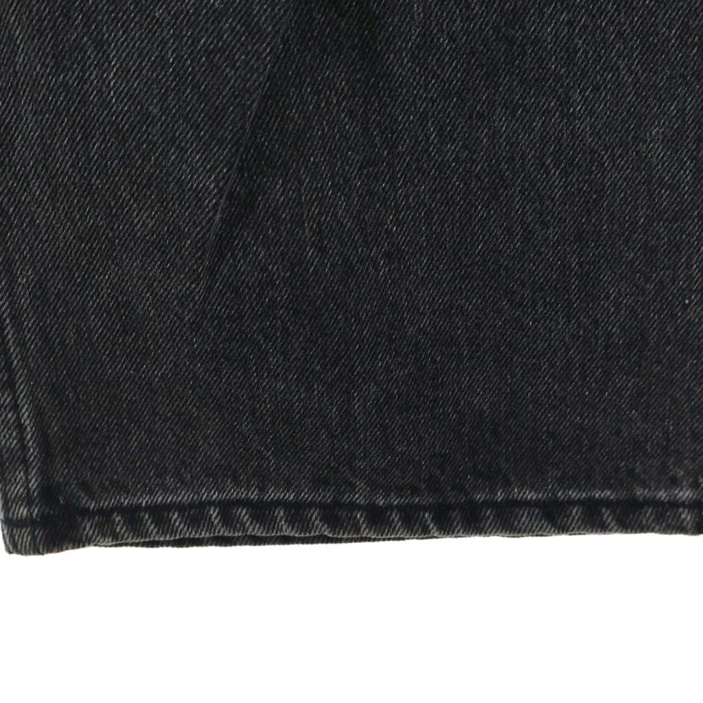 Celine Kurt Jeans Charcoal Wash Processing Button Fly Straight Leg Denim Pants — view 4