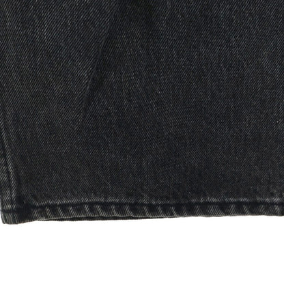 Celine Kurt Jeans Charcoal Wash Processing Button Fly Straight Leg Denim Pants — view 4