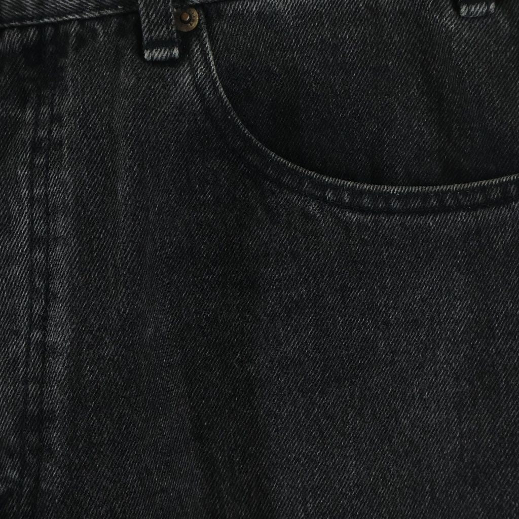 Celine Kurt Jeans Charcoal Wash Processing Button Fly Straight Leg Denim Pants — view 3