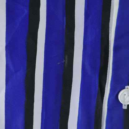Bottega Veneta Striped Pattern Short Sleeve Shirt Blue White Silk 50 — view 6