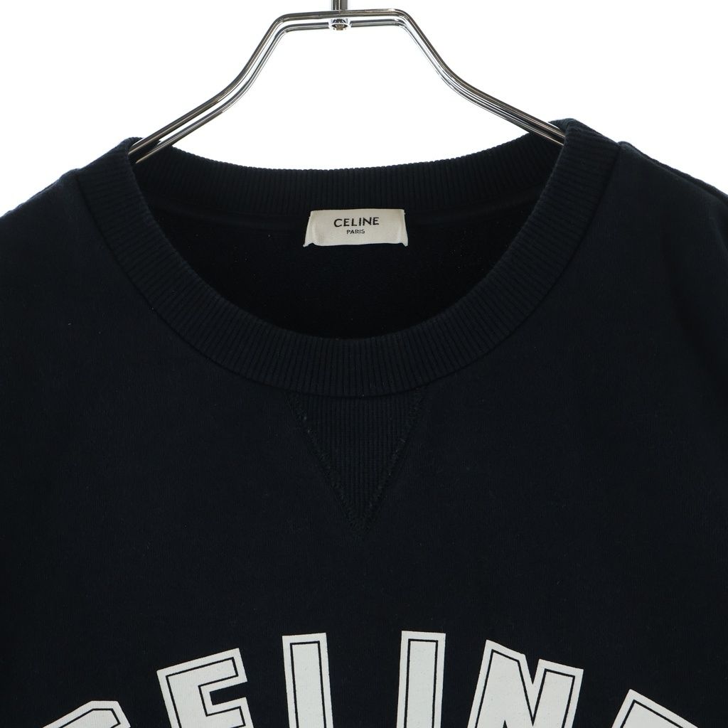 Celine Sweatshirt Shirt Black Center Logo — view 3