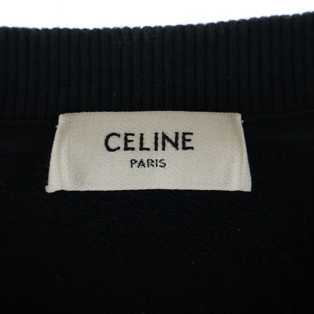 Celine Sweatshirt Shirt Black Center Logo — view 7