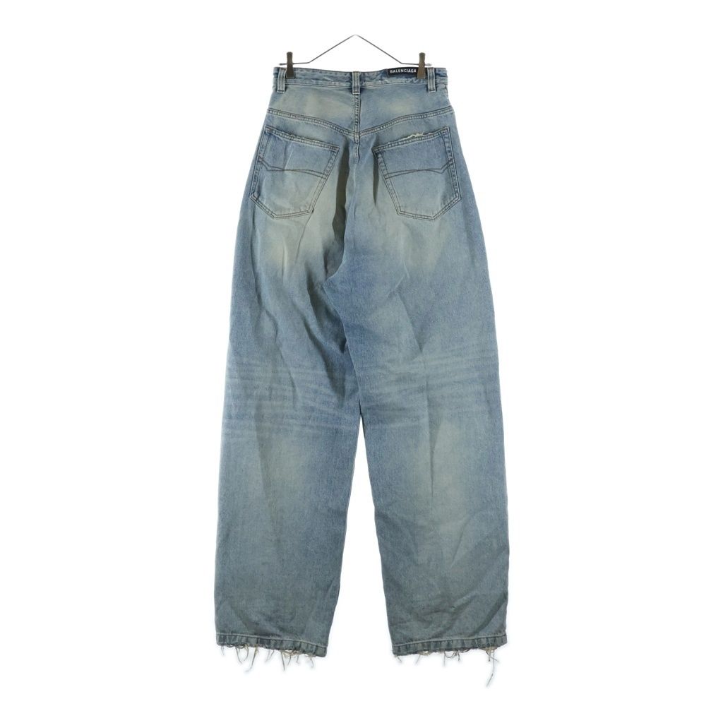 Balenciaga Pull Up Wide Baggy Denim Pants Blue #xs — view 2