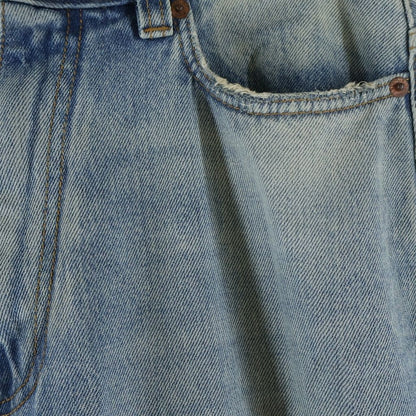 Balenciaga Pull Up Wide Baggy Denim Pants Blue #xs — view 4