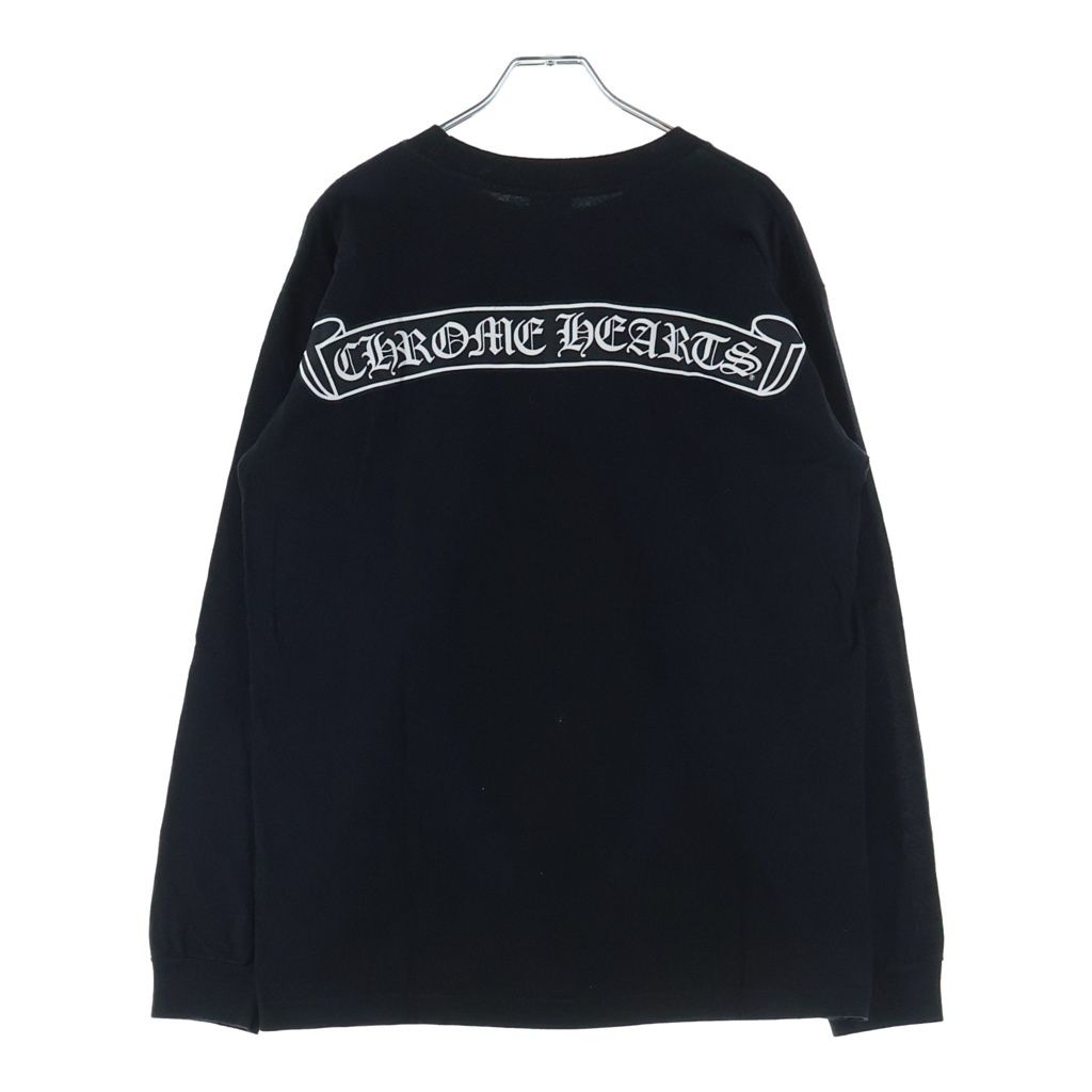 Chrome Hearts Vintage CH L S T-Shirt Back Scroll Print Arm Allover Pattern Long