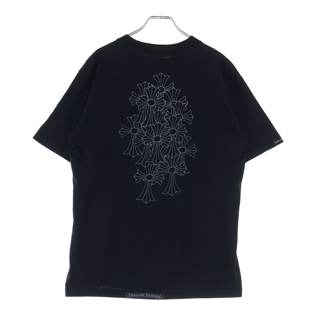 Chrome Hearts Vintage S Tee Back Cemetery Cross Horse Shoe Chest Pocket Print