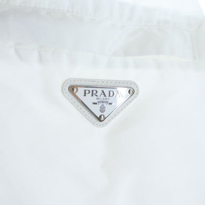 Prada Re-Nylon Hooded Nylon Jacket Zip Up White — view 4