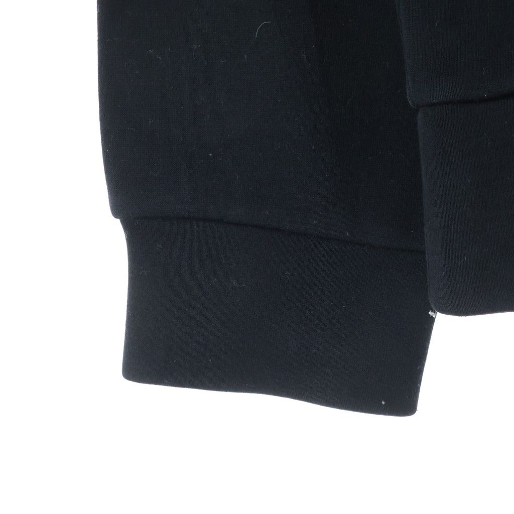 Prada Sweatshirt Nylon Trim Triangle Logo Crew Neck Black — view 5