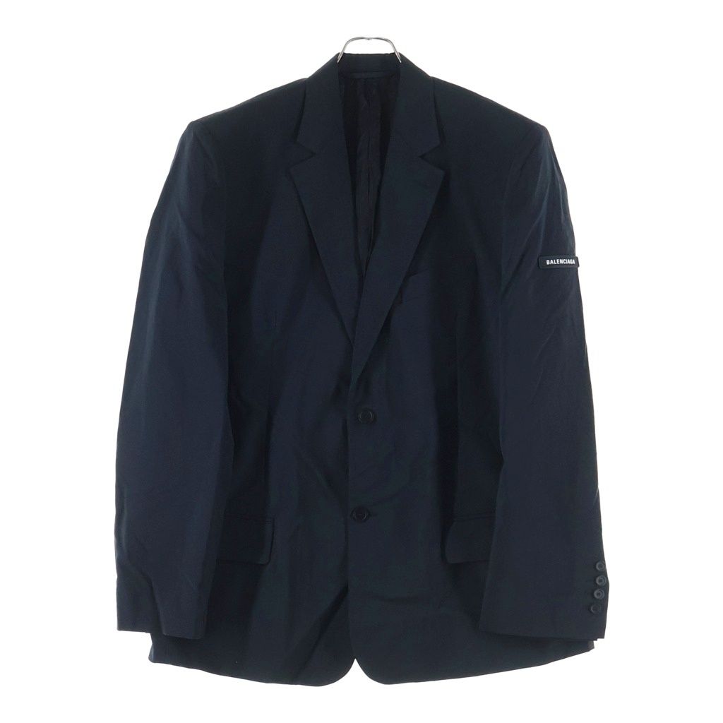 Balenciaga Nylon Oversize Blazer Tailored Jacket Navy