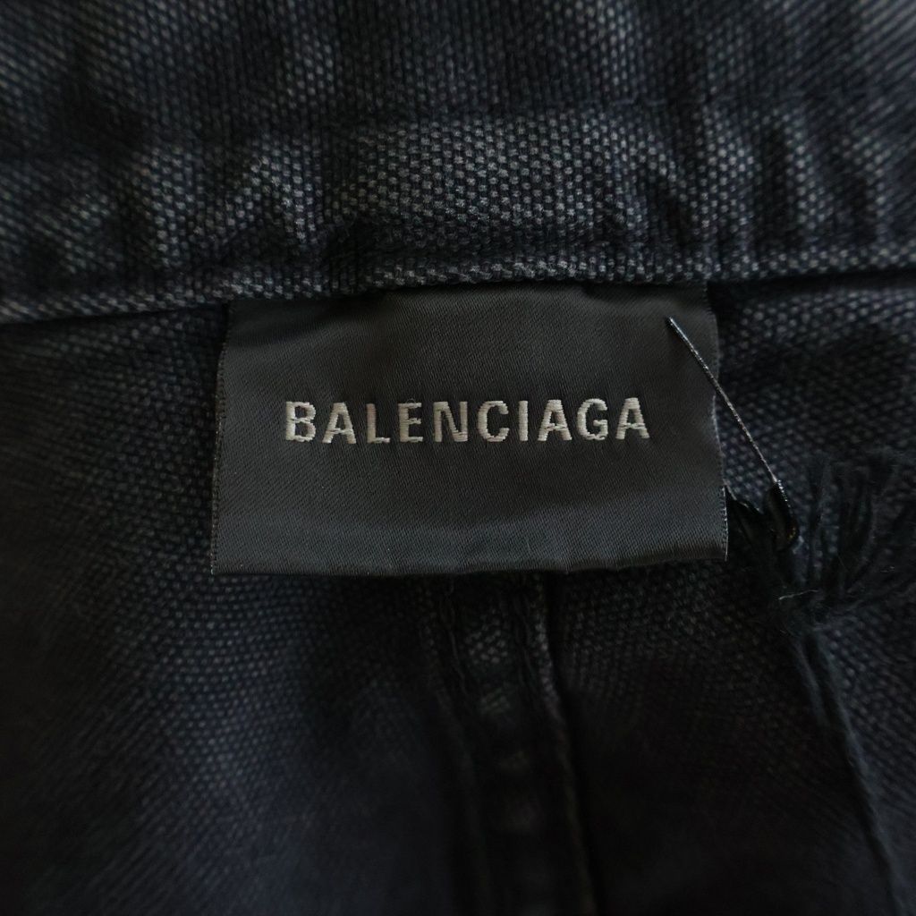 Balenciaga Double Knee Painter Baggy Pants Black — view 6