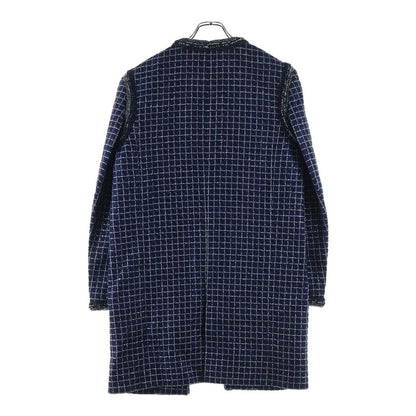 Chanel Fantasy Tweed Long Jacket Navy — view 2
