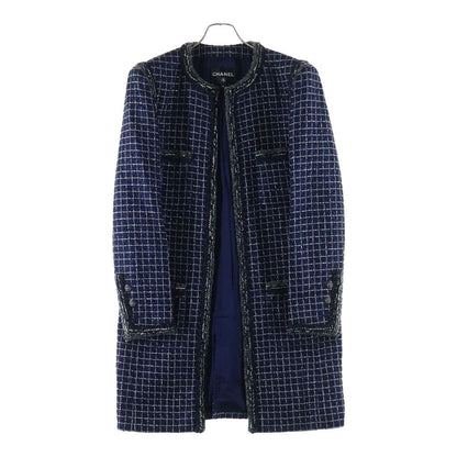 Chanel Fantasy Tweed Long Jacket Navy