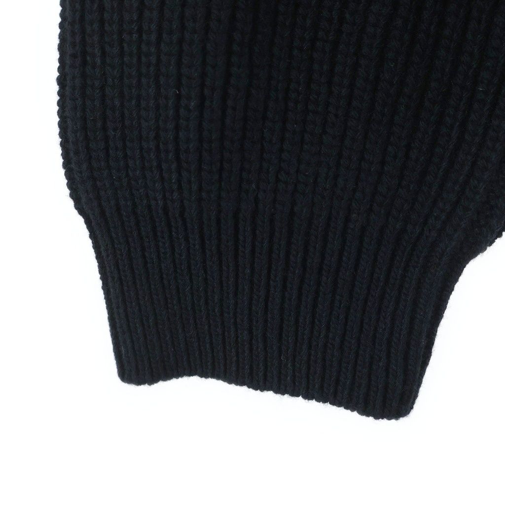 Celine Logo Patch Hoodie Zip Up Knit Black — view 6