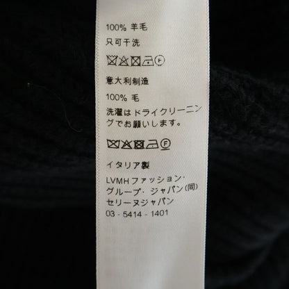Celine Logo Patch Hoodie Zip Up Knit Black — view 8