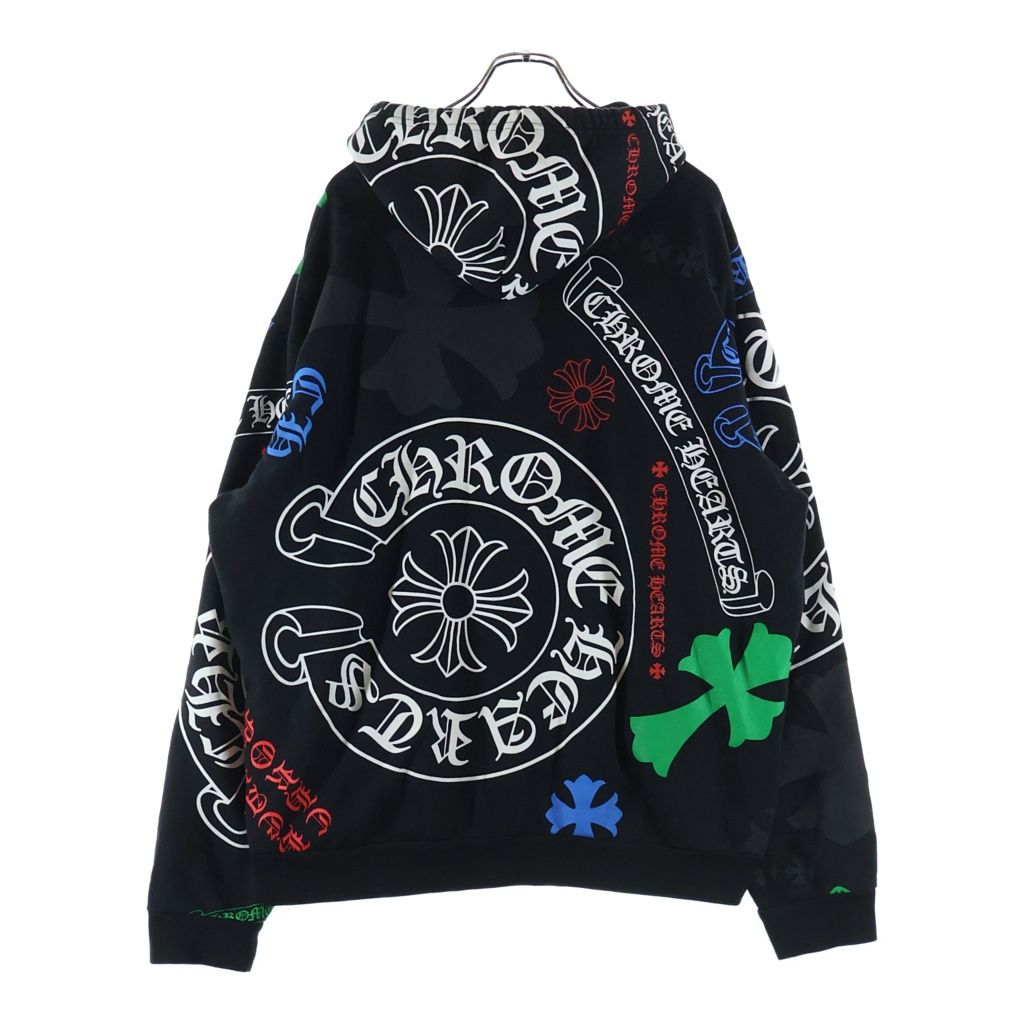 Chrome Hearts Stencil Hoodie Print Pullover Black — view 2
