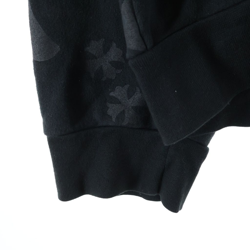 Chrome Hearts Stencil Hoodie Print Pullover Black — view 6