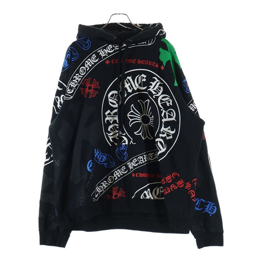 Chrome Hearts Stencil Hoodie Print Pullover Black