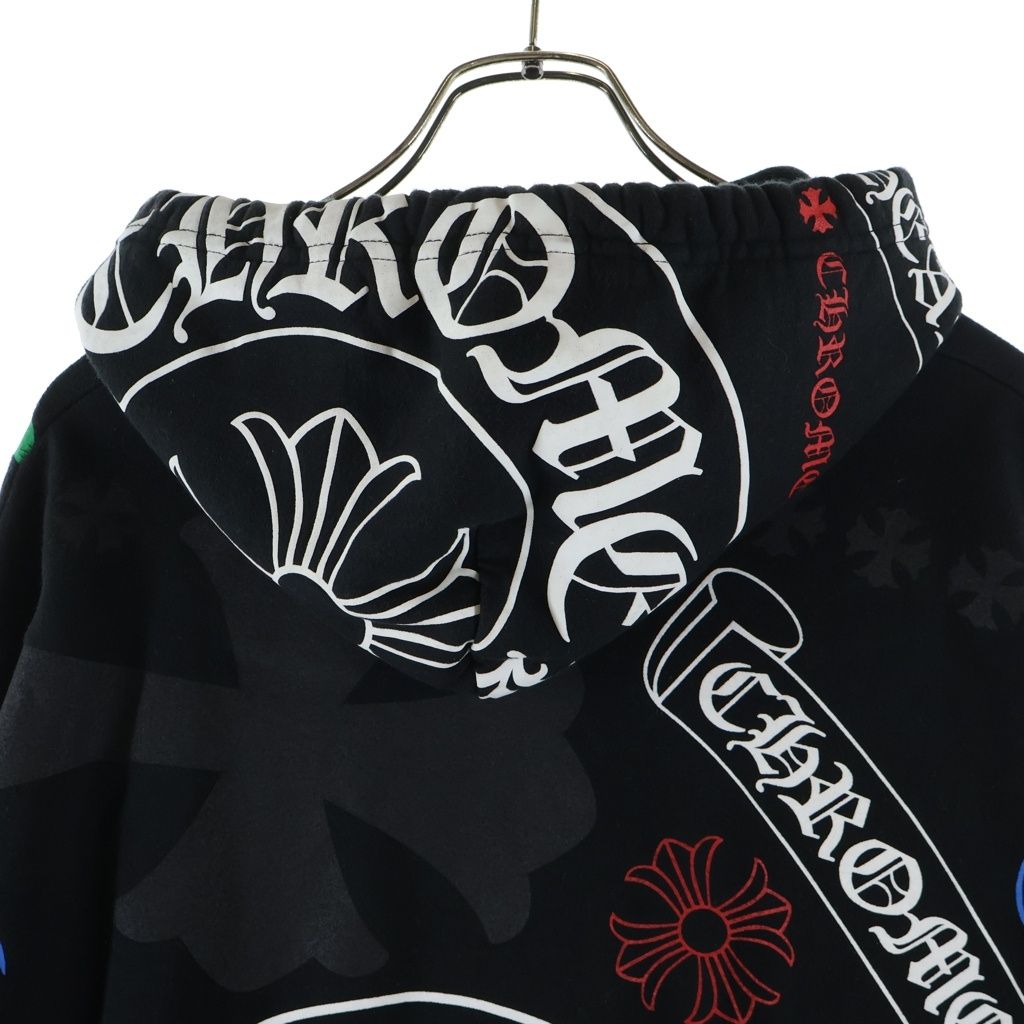Chrome Hearts Stencil Hoodie Print Pullover Black — view 4