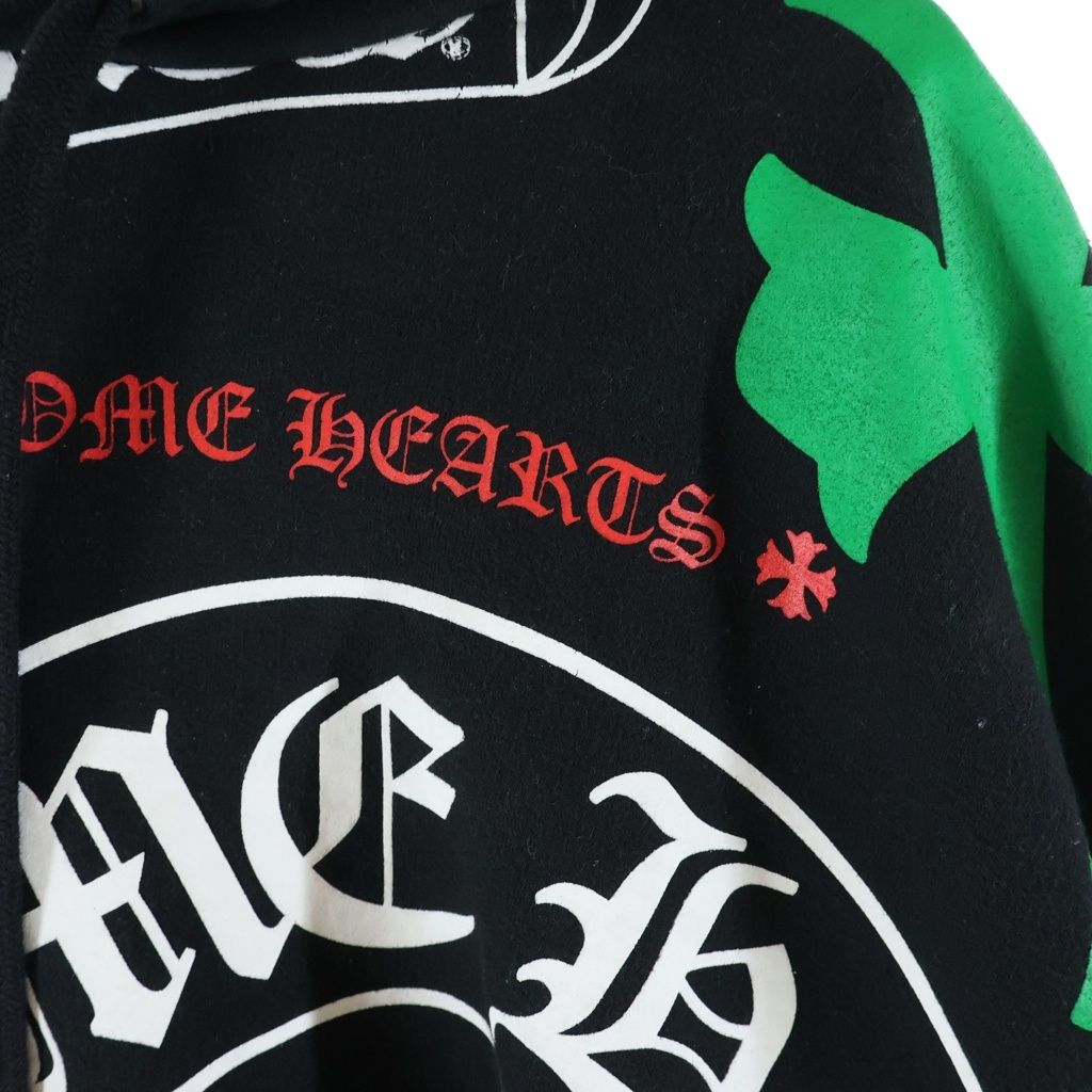 Chrome Hearts Stencil Hoodie Print Pullover Black — view 5