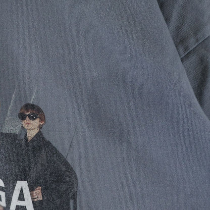 Balenciaga Real Front Crew Neck Short Sleeve T-Shirt Gray — view 4