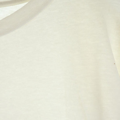 Saint Laurent Paris Signature Logo Print Crew Neck Short Sleeve T-Shirt White — view 4