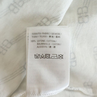 Balenciaga BB Logo All Over Pattern Crew Neck Short Sleeve T-Shirt White — view 7
