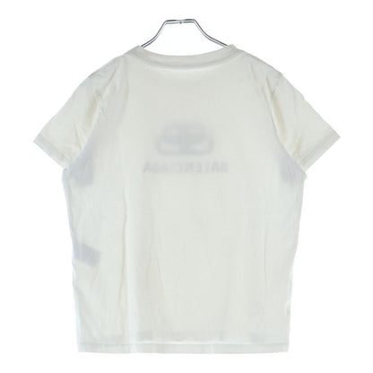 Balenciaga BB Logo Print Crew Neck Short Sleeve T-Shirt White — view 2