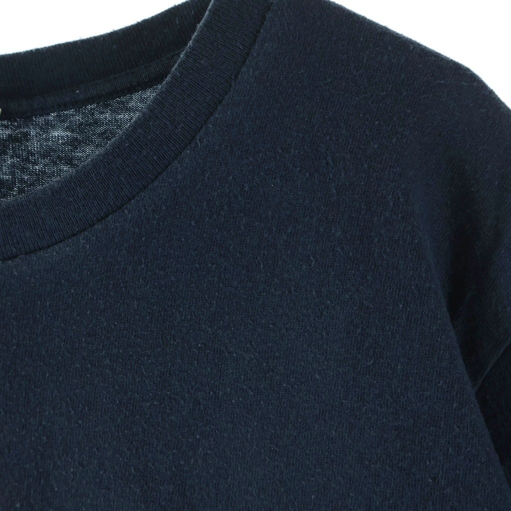 Saint Laurent Paris Front Leg Print Crew Neck Short Sleeve T-Shirt Navy — view 4