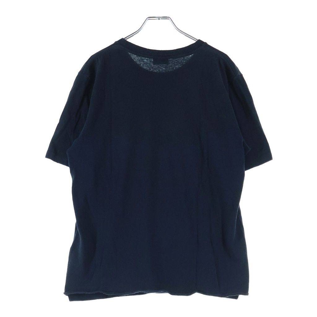 Saint Laurent Paris Front Leg Print Crew Neck Short Sleeve T-Shirt Navy — view 2