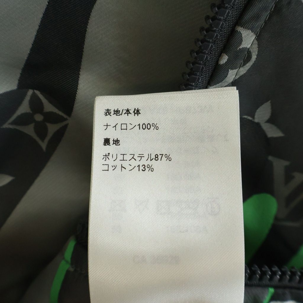 Louis Vuitton Patchwork Print Jacket Nylon Axe Gray Green — view 7