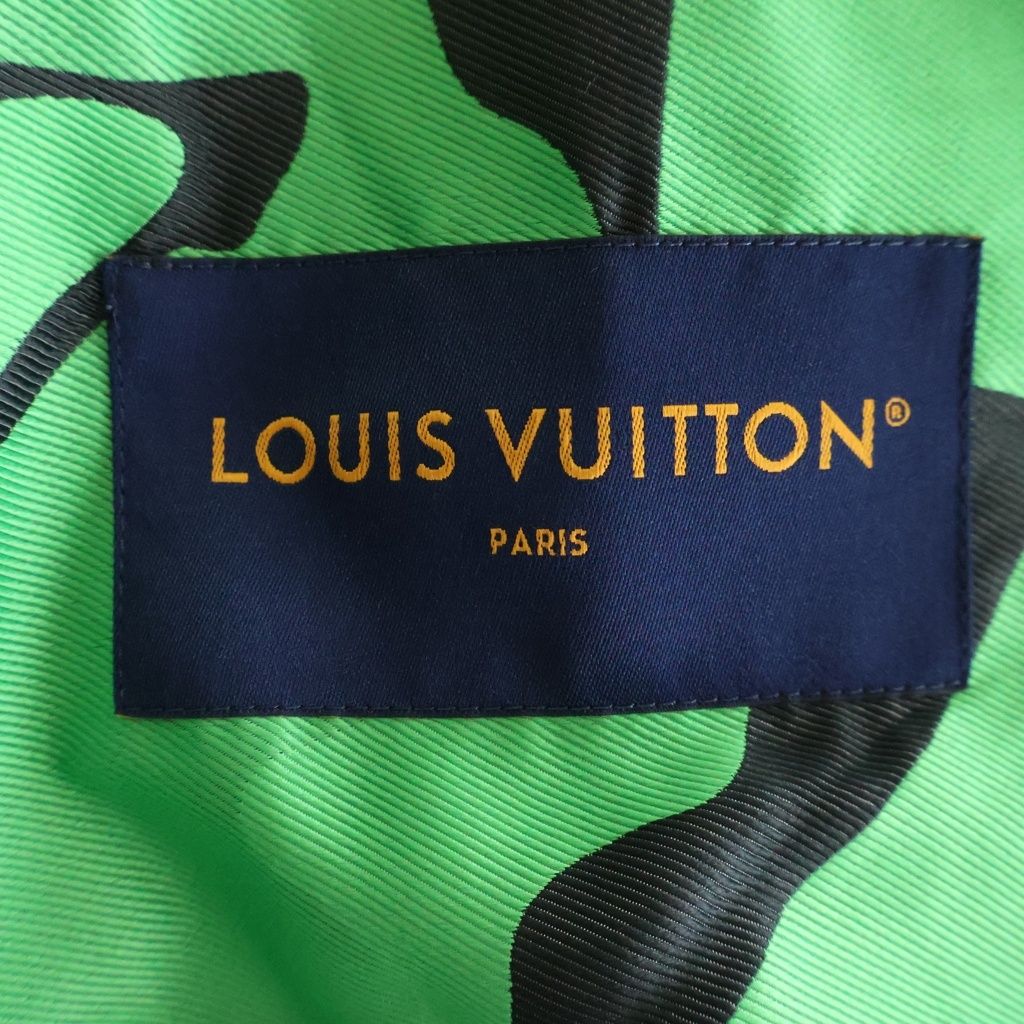 Louis Vuitton Patchwork Print Jacket Nylon Axe Gray Green — view 6