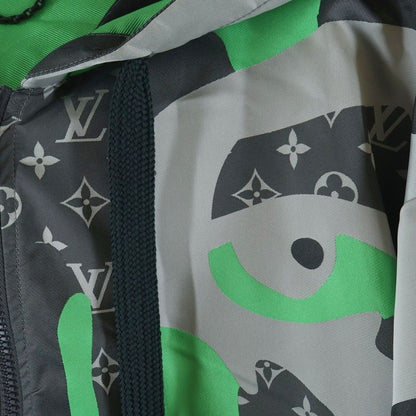 Louis Vuitton Patchwork Print Jacket Nylon Axe Gray Green — view 4