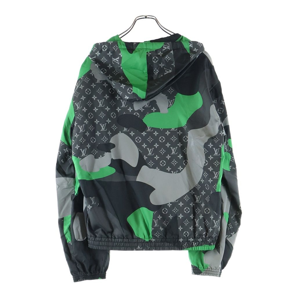 Louis Vuitton Patchwork Print Jacket Nylon Axe Gray Green — view 2