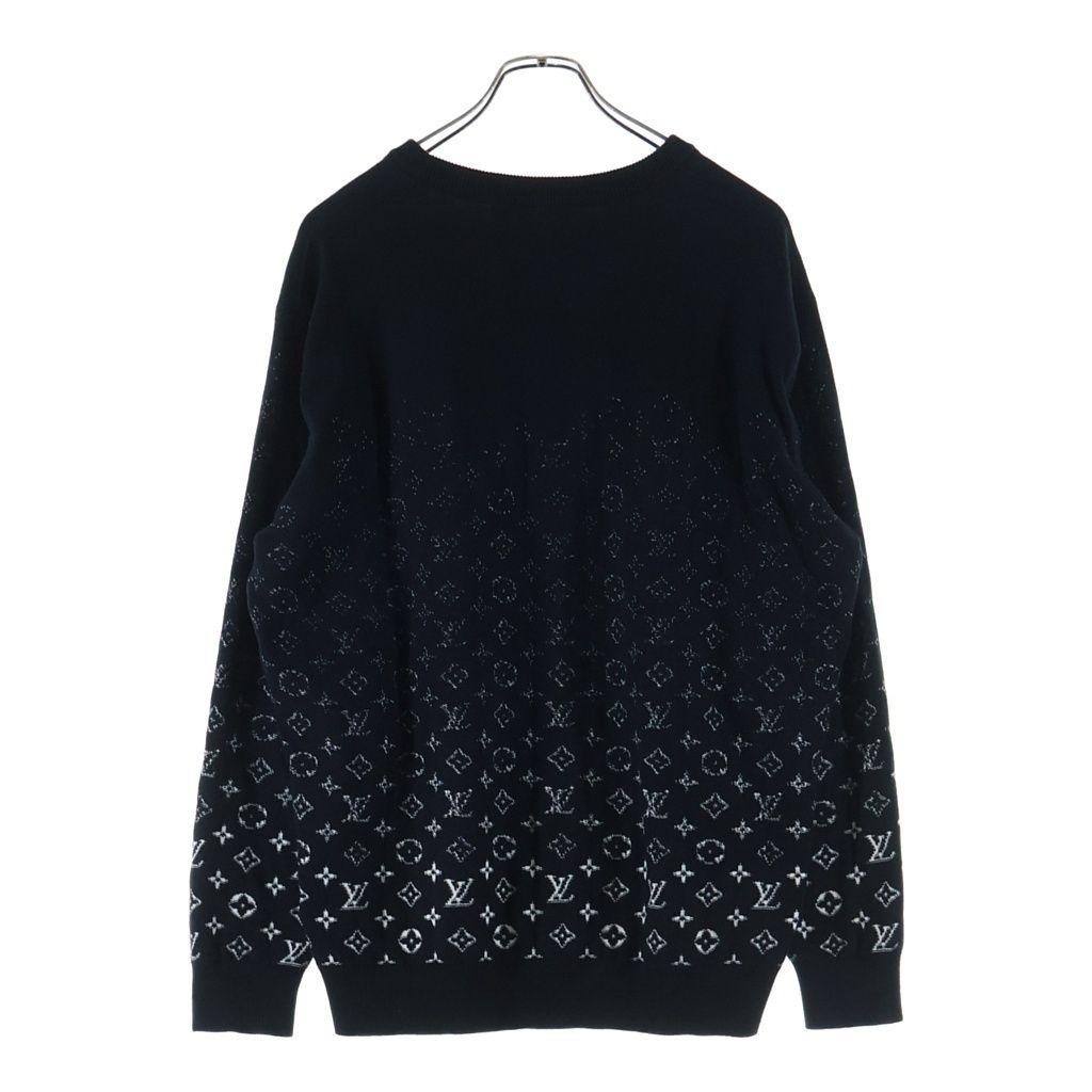 Louis Vuitton Gradient Monogram Knit Sweater Uso Black — view 2