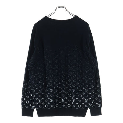 Louis Vuitton Gradient Monogram Knit Sweater Uso Black — view 2