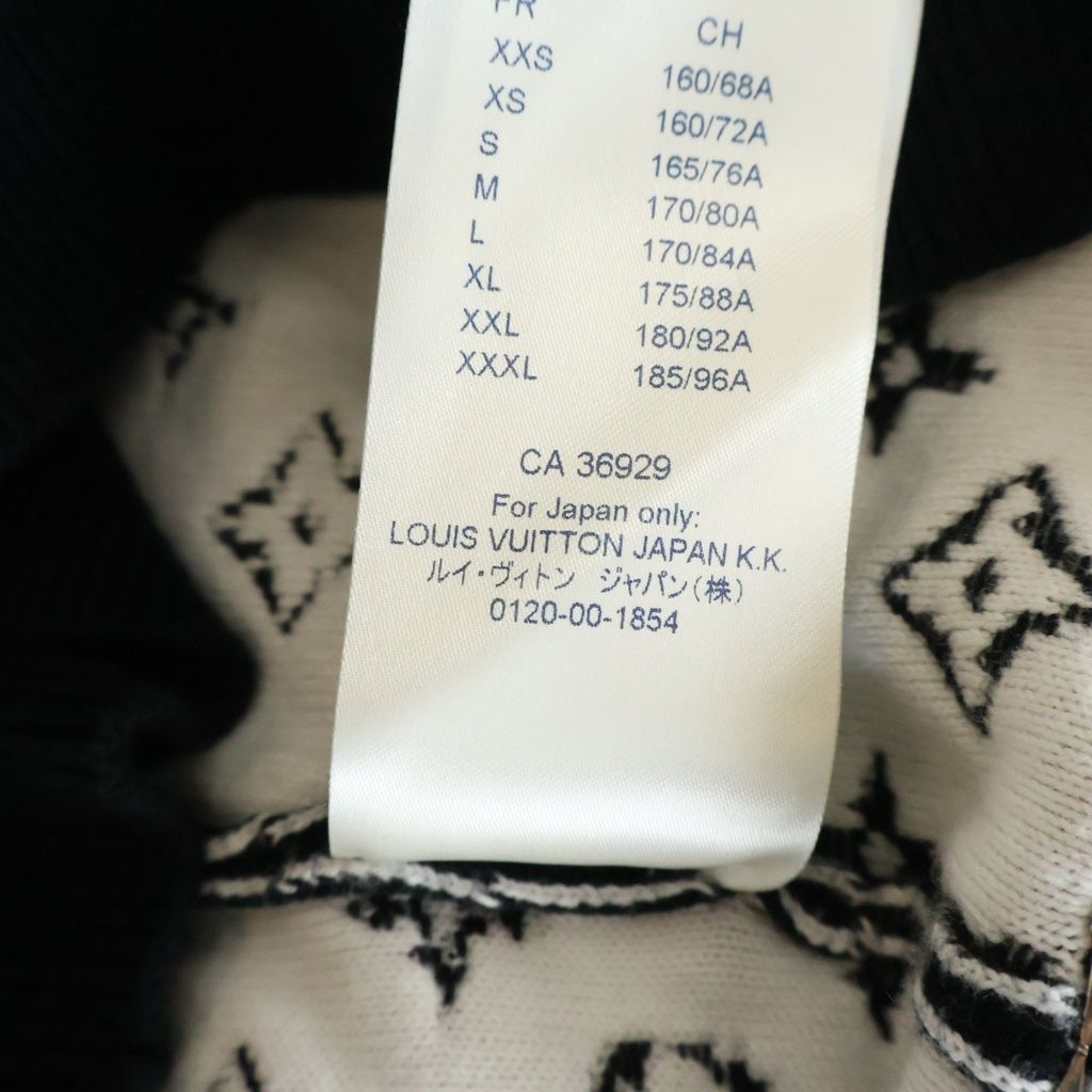 Louis Vuitton Gradient Monogram Knit Sweater Uso Black — view 8
