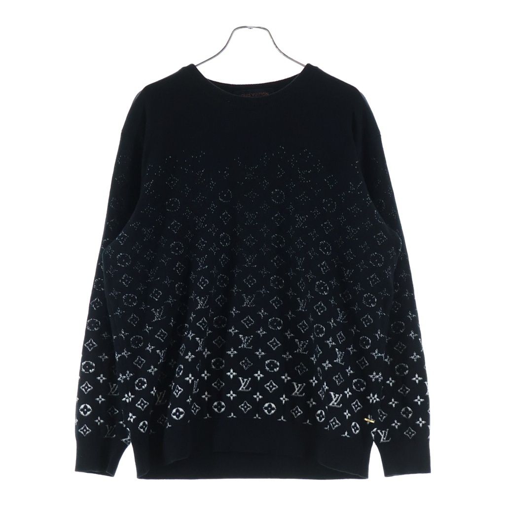 Louis Vuitton Gradient Monogram Knit Sweater Uso Black